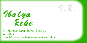 ibolya reke business card